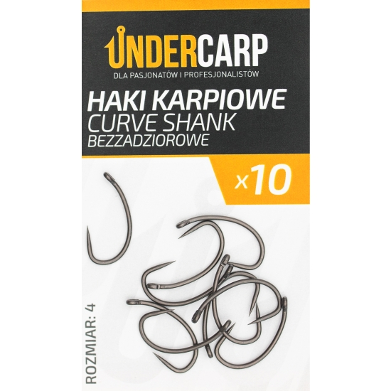 UnderCarp CURVE SHANK bezzadzioru - SIZE 4 / 10szt.